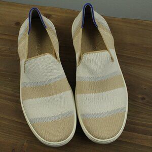 Rothy's The Sneaker Birch Stripe Stretch Knit Slip On Flat Sneakers 7.5